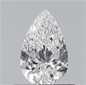 Natural Diamond 0.50 Carats, Pear with  Cut, D Color, VVS2 Clarity and Certified by GIA