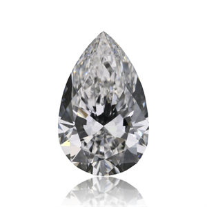 Picture of Natural Diamond 0.53 Carats, Pear with  Cut, F Color, VVS1 Clarity and Certified by GIA
