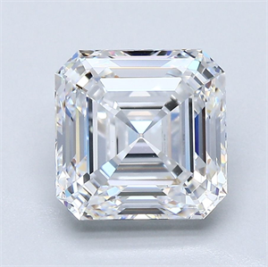 Picture of Natural Diamond 3.11 Carats, Asscher with  Cut, D Color, FL Clarity and Certified by GIA