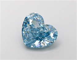 Picture of Lab Grown Diamond 2.40 Carats, Heart with  Cut, Fancy Vivid Blue Color, VVS2 Clarity and Certified by IGI