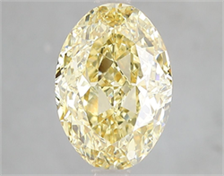 Picture of Lab Grown Diamond 3.71 Carats, Oval with  Cut, Fancy Intense Yellow Color, VS1 Clarity and Certified by IGI