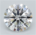 Lab Grown Diamond 1.73 Carats, Round with Excellent Cut, D Color, VS1 Clarity and Certified by GIA