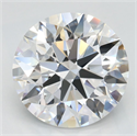 Lab Grown Diamond 3.06 Carats, Round with Ideal Cut, D Color, VVS1 Clarity and Certified by IGI