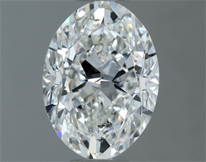 Picture of Natural Diamond 1.01 Carats, Oval with  Cut, F Color, SI1 Clarity and Certified by IGI