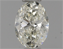 Natural Diamond 0.41 Carats, Oval with  Cut, H Color, SI2 Clarity and Certified by IGI