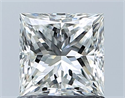 Natural Diamond 1.00 Carats, Princess with  Cut, H Color, VS1 Clarity and Certified by GIA