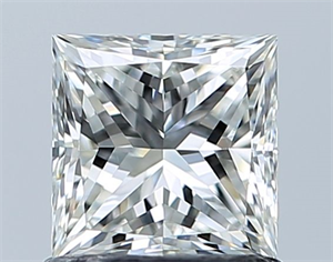 Picture of Natural Diamond 1.00 Carats, Princess with  Cut, H Color, VS1 Clarity and Certified by GIA