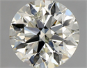 Natural Diamond 0.90 Carats, Round with Excellent Cut, J Color, SI2 Clarity and Certified by IGI