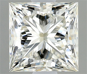 Picture of Natural Diamond 0.62 Carats, Princess with  Cut, I Color, VVS2 Clarity and Certified by IGI