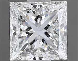 Foto Diamante Natural 0.57 quilates, Princesa , Color F, claridad VVS1 y certificado GIA de
