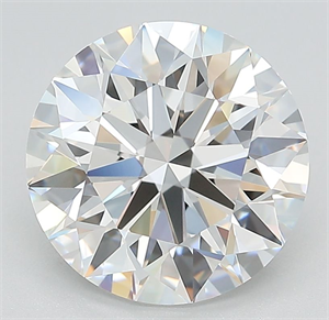 Picture of Lab Grown Diamond 3.63 Carats, Round with Ideal Cut, D Color, VVS1 Clarity and Certified by IGI