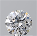 Natural Diamond 0.55 Carats, Round with Excellent Cut, F Color, SI1 Clarity and Certified by GIA