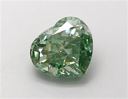 Picture of Lab Grown Diamond 1.33 Carats, Heart with  Cut, Fancy Intense Green Color, VS1 Clarity and Certified by IGI