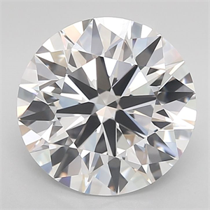 Picture of Lab Grown Diamond 4.00 Carats, Round with Ideal Cut, D Color, VVS1 Clarity and Certified by IGI