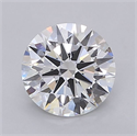 Lab Grown Diamond 1.53 Carats, Round with Ideal Cut, D Color, VVS2 Clarity and Certified by IGI