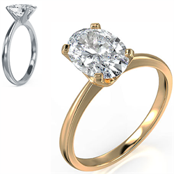 Picture of Oval solitaire engagement ring setting