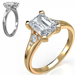 Picture of Emerald engagement ring setting