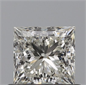 Natural Diamond 0.71 Carats, Princess with  Cut, J Color, VVS1 Clarity and Certified by GIA