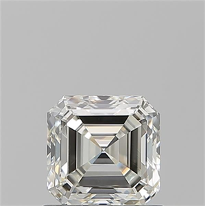 Foto Diamante Natural 0.90 quilates, Asscher , Color J, claridad VVS1 y certificado GIA de