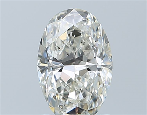 Foto Diamante Natural 1.01 quilates, Ovalado , Color J, claridad SI2 y certificado GIA de