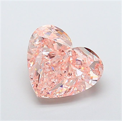 Picture of Lab Grown Diamond 5.03 Carats, Heart with  Cut, Fancy Intense Pink Color, VS2 Clarity and Certified by IGI