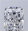 Natural Diamond 0.60 Carats, Radiant with  Cut, D Color, VVS2 Clarity and Certified by GIA
