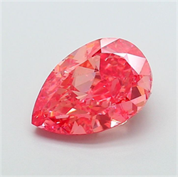 Picture of Lab Grown Diamond 4.13 Carats, Pear with  Cut, Fancy Vivid Pink Color, VS1 Clarity and Certified by IGI