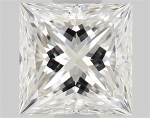 Picture of Natural Diamond 0.51 Carats, Princess with  Cut, F Color, VVS2 Clarity and Certified by GIA