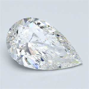 Picture of Natural Diamond 3.51 Carats, Pear with  Cut, F Color, SI1 Clarity and Certified by GIA