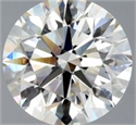Natural Diamond 2.50 Carats, Round with Excellent Cut, I Color, SI1 Clarity and Certified by GIA