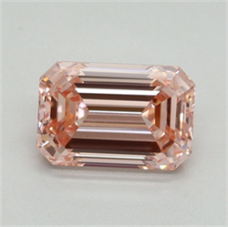 Picture of Lab Grown Diamond 1.50 Carats, Emerald with  Cut, Fancy Intense Pink Color, VS2 Clarity and Certified by IGI