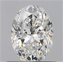 Natural Diamond 0.60 Carats, Oval with  Cut, F Color, SI1 Clarity and Certified by GIA