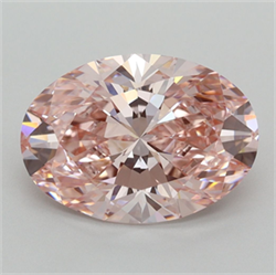 Picture of Lab Grown Diamond 3.51 Carats, Oval with  Cut, Fancy Vivid Pink Color, VVS2 Clarity and Certified by IGI