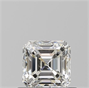 Natural Diamond 0.57 Carats, Asscher with  Cut, I Color, VVS1 Clarity and Certified by GIA