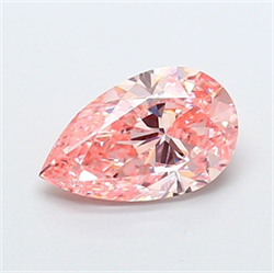 Picture of Lab Grown Diamond 2.01 Carats, Pear with  Cut, Fancy Vivid Pink Color, VVS2 Clarity and Certified by IGI