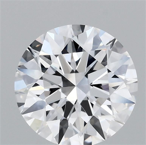 Picture of Lab Grown Diamond 2.66 Carats, Round with Ideal Cut, D Color, VVS2 Clarity and Certified by IGI