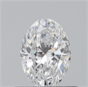 Natural Diamond 0.50 Carats, Oval with  Cut, D Color, VS2 Clarity and Certified by GIA