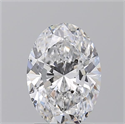 Natural Diamond 1.50 Carats, Oval with  Cut, D Color, SI2 Clarity and Certified by GIA