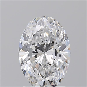 Picture of Natural Diamond 1.50 Carats, Oval with  Cut, D Color, SI2 Clarity and Certified by GIA