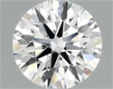 Lab Grown Diamond 1.42 Carats, Round with Ideal Cut, D Color, VVS2 Clarity and Certified by IGI