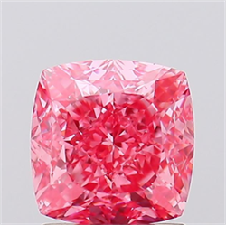 Picture of Lab Grown Diamond 1.69 Carats, CUSHION MODIFIED with  Cut, Fancy Vivid Pink Color, VS1 Clarity and Certified by IGI