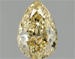 Picture of Lab Grown Diamond 1.56 Carats, Pear with  Cut, Fancy Intense Yellow Color, VS2 Clarity and Certified by IGI