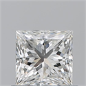 Natural Diamond 0.70 Carats, Princess with  Cut, H Color, VS2 Clarity and Certified by GIA
