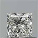 Natural Diamond 0.51 Carats, Princess with  Cut, G Color, IF Clarity and Certified by IGI