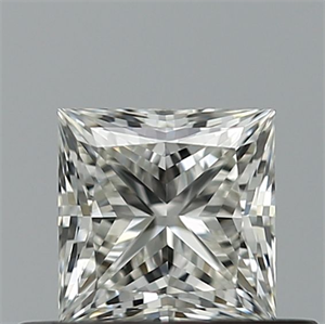 Picture of Natural Diamond 0.51 Carats, Princess with  Cut, G Color, IF Clarity and Certified by IGI
