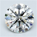 Natural Diamond 2.26 Carats, Round with Excellent Cut, H Color, VS2 Clarity and Certified by GIA
