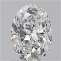 Natural Diamond 0.70 Carats, Oval with  Cut, D Color, SI1 Clarity and Certified by GIA