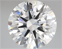 Lab Grown Diamond 7.08 Carats, Round with Ideal Cut, F Color, VVS2 Clarity and Certified by IGI