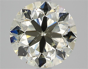 Foto Diamante Natural 3.00 quilates, Redondo , Color L, claridad SI1 y certificado HRD de