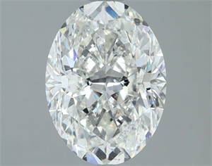 Picture of Natural Diamond 1.51 Carats, Oval with  Cut, H Color, SI2 Clarity and Certified by IGI